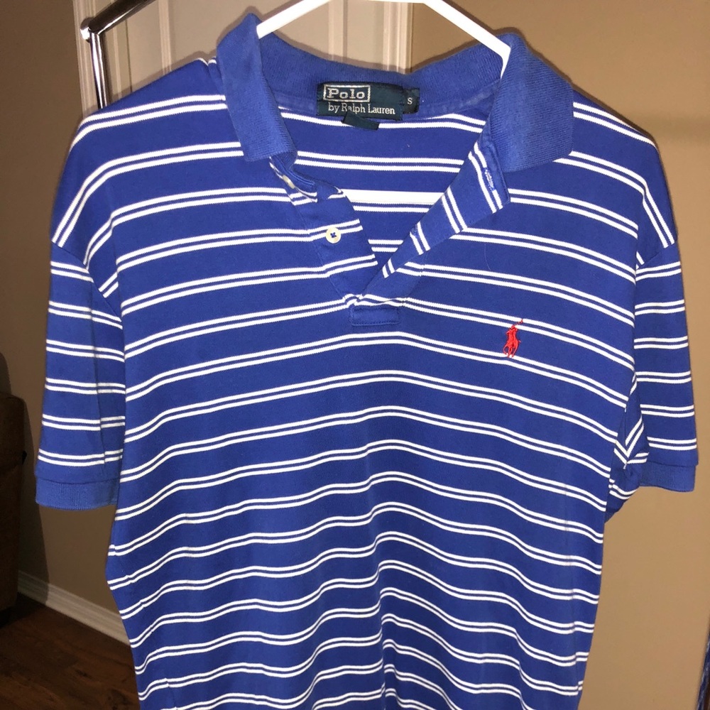 Men’s small strip Polo